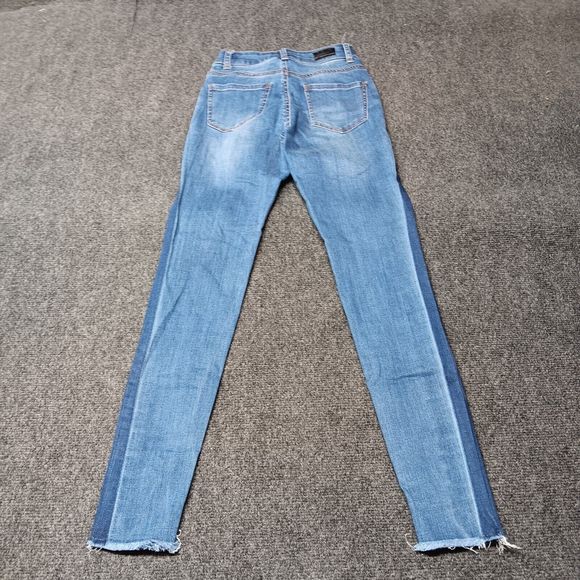 Black Label C'Est Toi Jeans‎ Women 0 / Waist 25 Blue Skinny Raw Hem - Picture 3 of 12